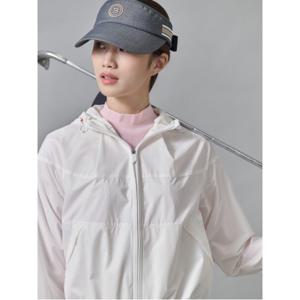 여성 봄 홑겹 바람막이 후드 점퍼  화이트 (BJ5339A041)
