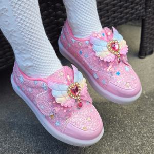 [최초가69000원]레미 스타 레인보우 날개 LED 슬립온