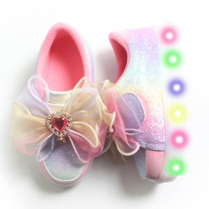 [최초가69000원]에스텔 레인보우 하트 LED 여아 운동화