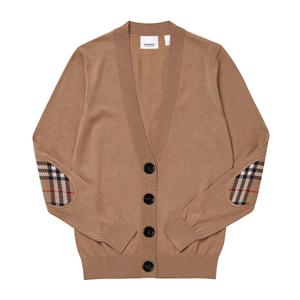 8074885 DORNOCH 도녹 체크 엘보 패치 여성 가디건