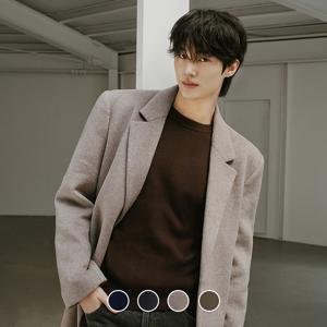 075921 변우석 울/캐시미어 싱글 코트
