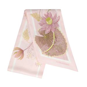 32 1238 0790150 (321238 790150) 수련 프린트 방도 실크 스카프