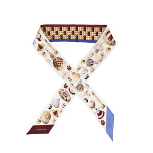 32 0975 0780019 (320975 780019) 나디르 프린트 스키니 트윌 실크 스카프