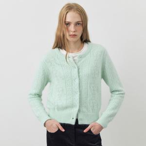 앙고라 크로셰 라운드넥 가디건_3COLORS