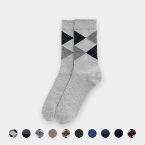 155502 남자 장목 양말 (무지, 스트라이프, 아가일체크, 도트)