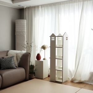 란가구 슬림 4단 회전책장