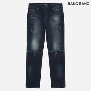 공용 구제워싱 타이트슬림핏 데님팬츠 NQF646