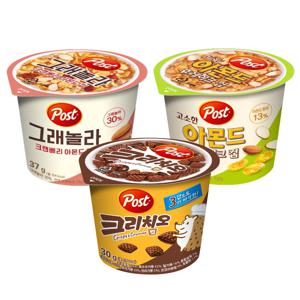 포스트 아몬드/그래놀라/크리치오 컵시리얼 4개씩 총 12개입