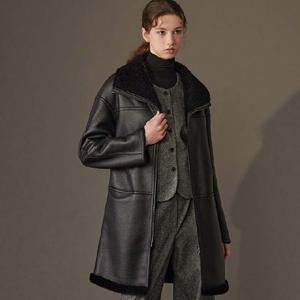 [최초가 199,000원] 호주산 양모 100% 무스탕 하프 롱 코트