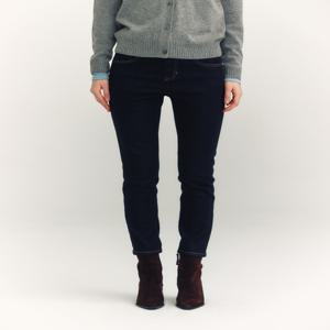 헤지스 여성 [[24FW]] HSPA4D981N2 [반값[기모][슬림핏] 네이비 데님 팬츠