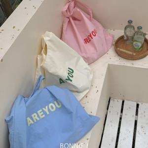 [브리치] 보니제이 / 알유 ver.2 타이포 레터링 데일리 숄더 에코백