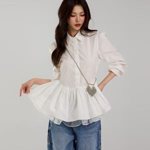 B3049 프릴 블라우스