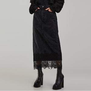 SK2950 레이스 데님 스커트