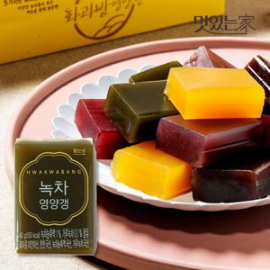 녹차맛 양갱 40gx50개입 / 벌크형 대량 큐빅양갱