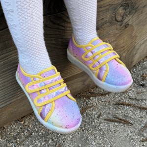 레이시 글리터 스트랩 LED 여아 슬립온