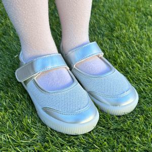 이안 글리터 매쉬 LED 여아 슬립온