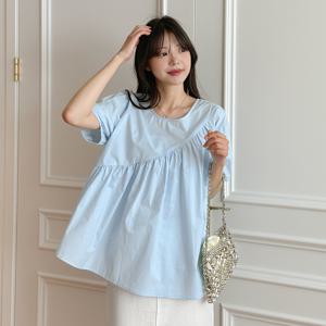 [제작] 세빈 사선 셔링 블라우스 81683 빅사이즈 여성의류