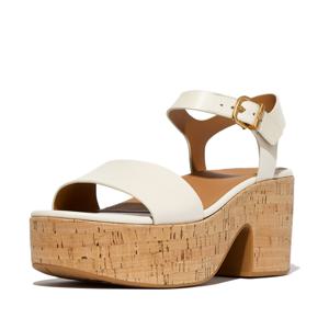 [25SS] 플랫폼 레더 코르크 베이지 앵클 스트랩 샌들