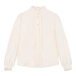 [하프클럽] 퍼프 슬리브 프릴넥 블라우스 SJBAX2425 H