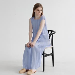 yoyoyoy여성[최초가 119,000원] 플로우 A라인 플리츠 슬리브리스 원피스 스카이블루_AI04WNPOP03