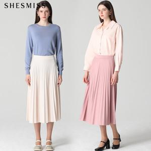 스프링 레이디 플리츠 밴딩 스커트