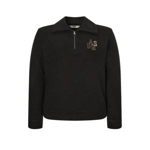 닥스 골프 여성 [[25FW]] DNTS5D903BK 블랙 로고 포인트 부클 하프 집업 티셔츠