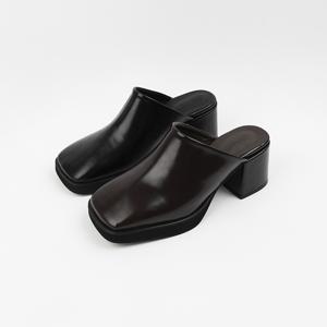 신난다슈 여성 뮬 슬리퍼 힐 7cm 구두 슬리퍼 블로퍼힐 발편한 통굽 AG25426