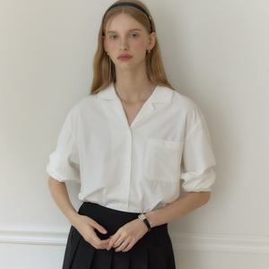 [아워호프] Emma Pocket Blouse - White [H25FA-SH03-WHI]