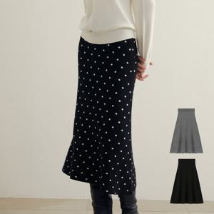 르네 플레어 니트 스커트