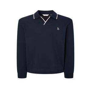 남성 [[25FW]] HZTS5F303N2 [시즌오프][쿨라이트] 네이비 팁배색 긴팔 오픈카라 티셔츠