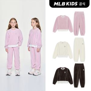 [MLB 키즈] (공식) 스포티브 베이직 여아 벨벳 맨투맨세트 (3color)