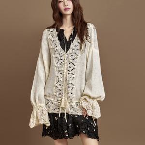 J2875 펀칭 니트 가디건