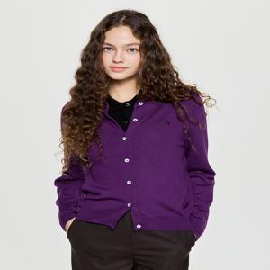 헤지스 여성 HSSW5D001V3 [시즌오프][ONLINE EXCLUSIVE]울100 카라 가디건 다크바이올렛