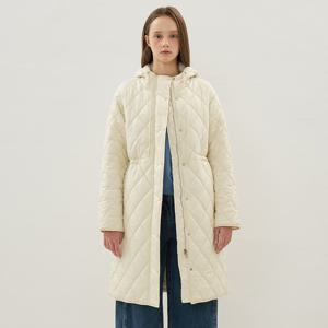 [정가329,000]다이아퀼팅 후드 롱패딩 OP5WMA150