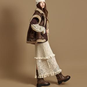 SK3098 레이스 프릴 스커트