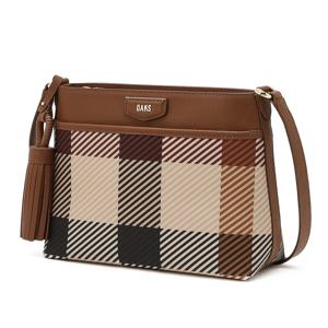 브라운 체크 가죽 크로스백DCBA6E683W2