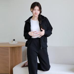 [최초가 99,900원]에디트 기모 후드 집업+스트레이트 팬츠 셋업