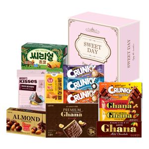 발렌타인 스위트박스 선물세트 12종(씨리얼,키세스,가나,크런키 등)