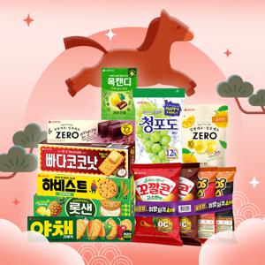 설 선물세트 9종 (꼬깔콘,롯데샌드,청포도,연양갱 등)
