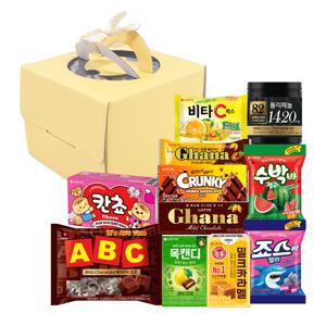 발렌타인 케이크 박스 선물세트 11종(abc초콜릿,드림카카오,크런키,칸쵸 등)