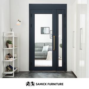 삼익가구 아모르 ㅡ자형 비대칭 여닫이 도어 중문 시공 1200 오픈형