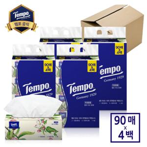템포티슈 소프트팩 미용티슈 90매 4개입 x 4개 (총16개)