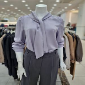 봄.가을용 새틴 타이넥 블라우스 IP9BL0511970