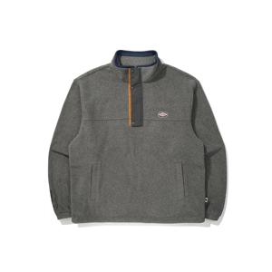 [POLARTEC] 플리스 스탠넥 반집업 맨투맨 MELANGE GREY