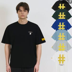 [빈트릴]옐로우 테이핑 해시태그 티셔츠 BA252TS001