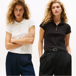 타미힐피거 슬림 골드 버튼 폴로 셔츠 2종 택1 (T22F6TPI001WT1)