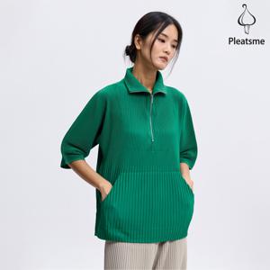 [최초가 139000원] 카라 집업 듀오 플리츠 티셔츠_PPTSF025009