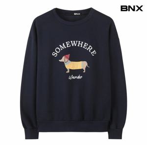 정상가 69,000원 닥스훈트 프린팅 기모 맨투맨 티셔츠 (BX4TS003L0)