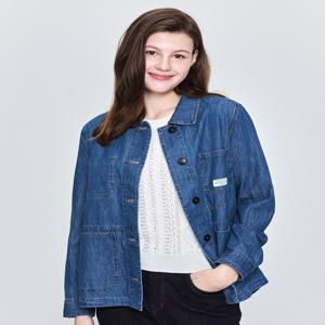 헤지스 여성 [[25FW]] HSJA5C703B2 데님 워크 자켓 블루