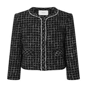 헤지스 여성 [[25FW]] HSJA5D802BK 라운드넥 트위드 자켓 블랙
